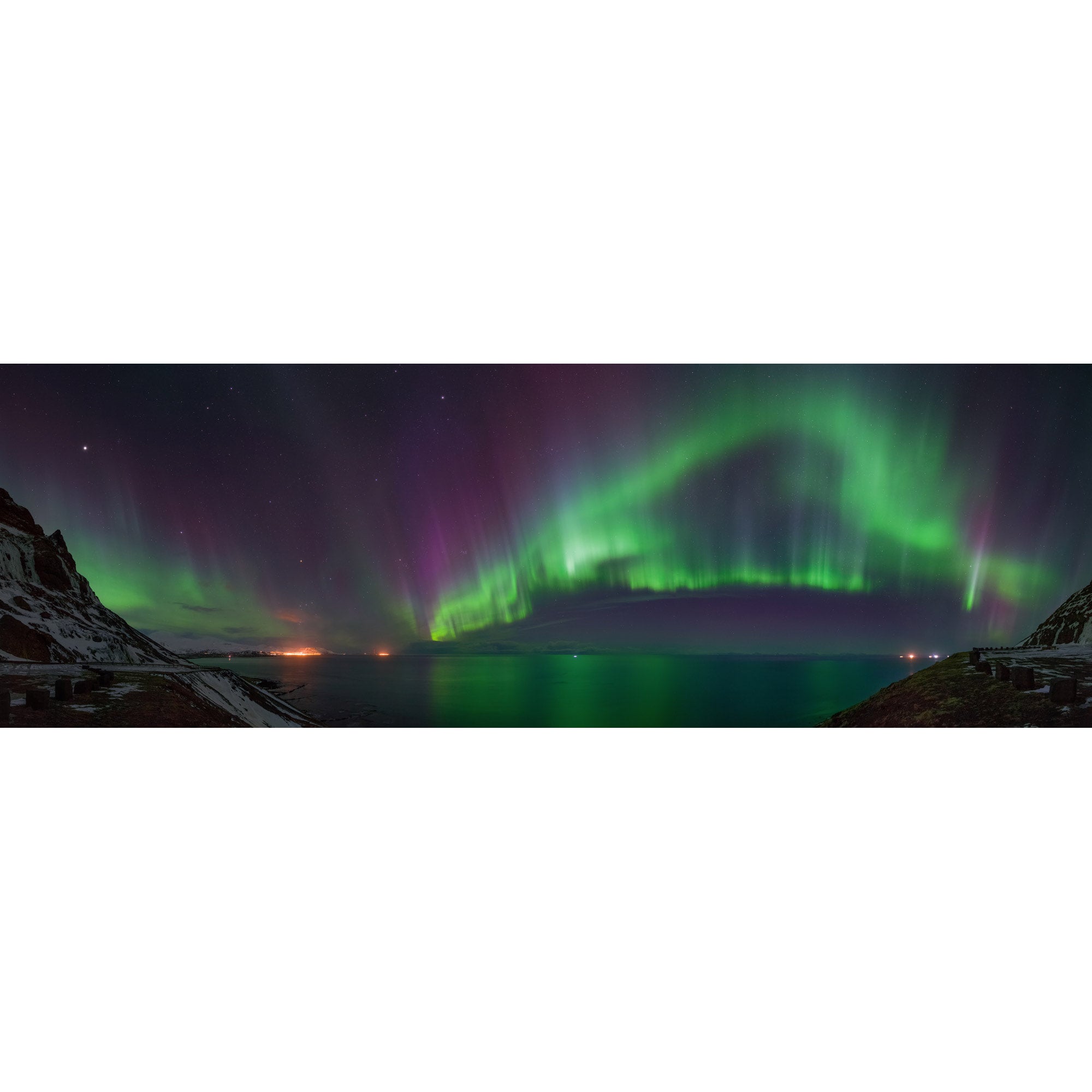Aurora Borealis over Iceland print by Panoramic Images